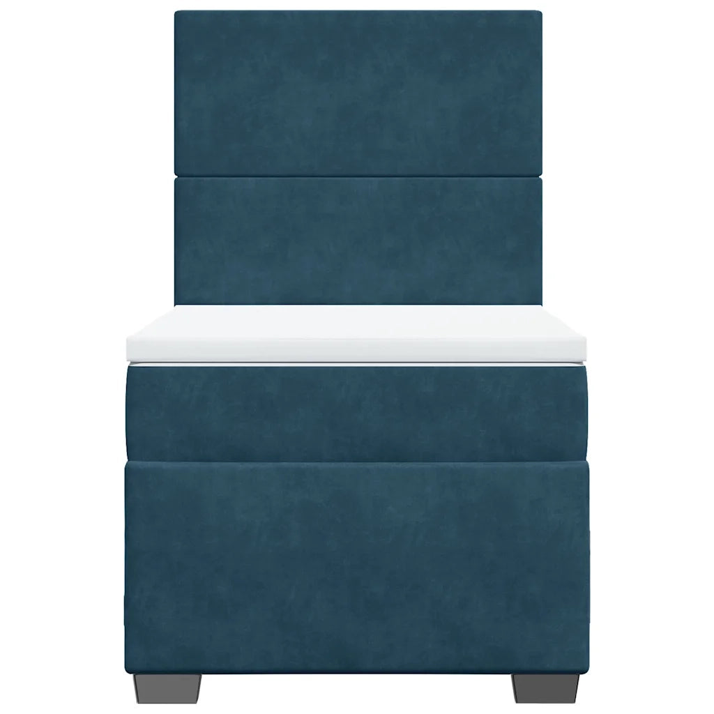 Giroletto a Molle con Materasso Blu 100x200 cm in Velluto 3290832