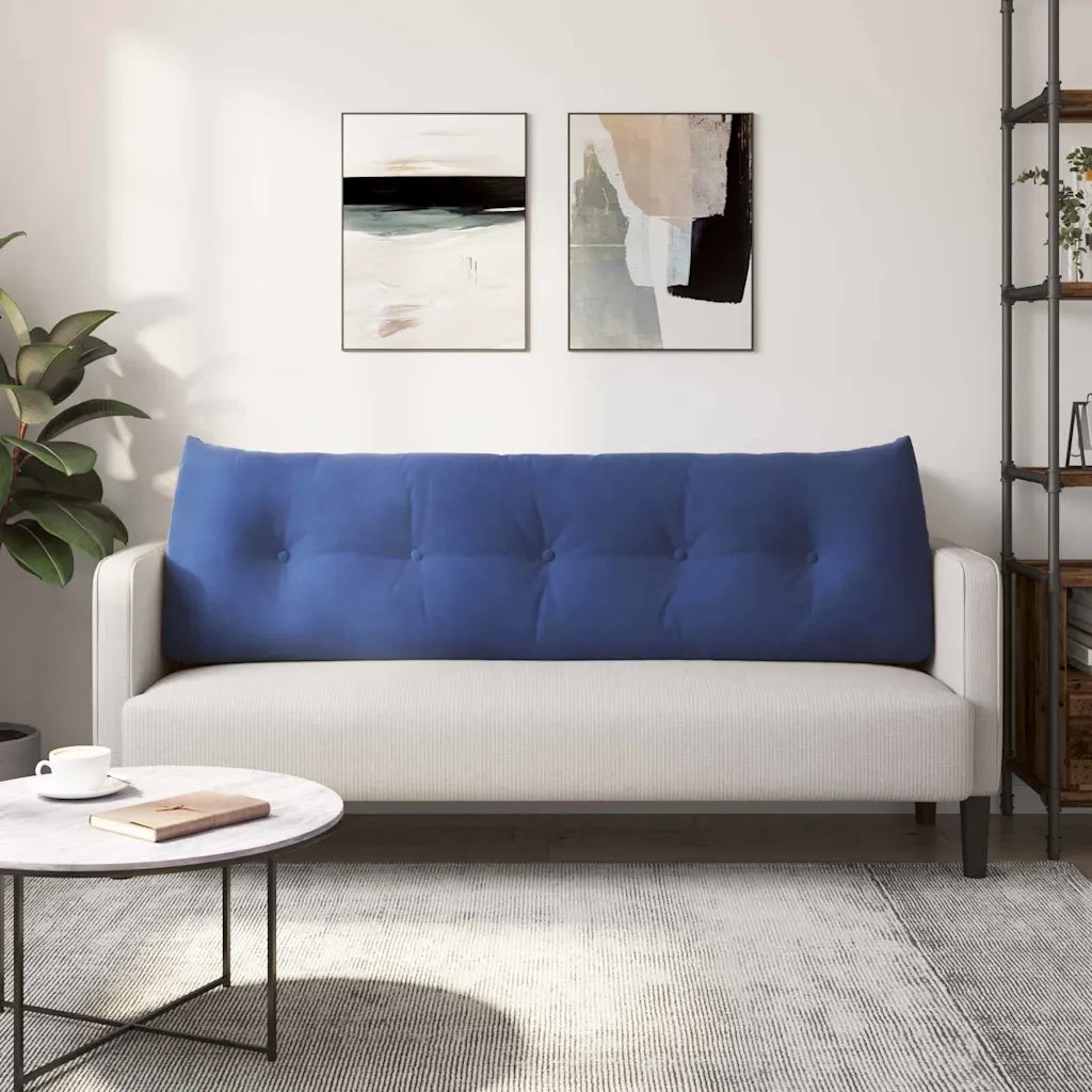 Cuscino per Schiena Blu Polizia 160 x 24 x 50 cm Velluto