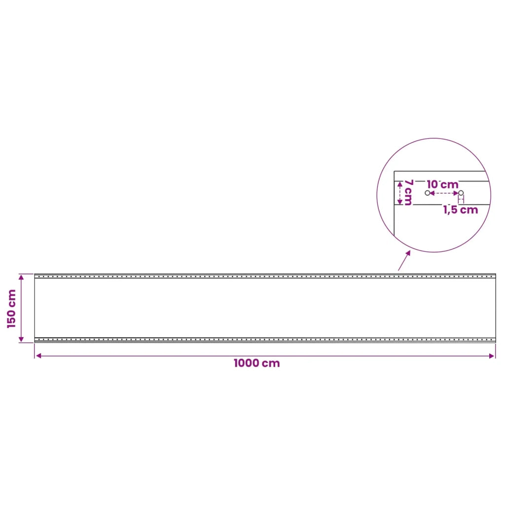 Telo con Occhielli 2 pz Verde 1,5 x 10 m 260 gsm PE 3429744