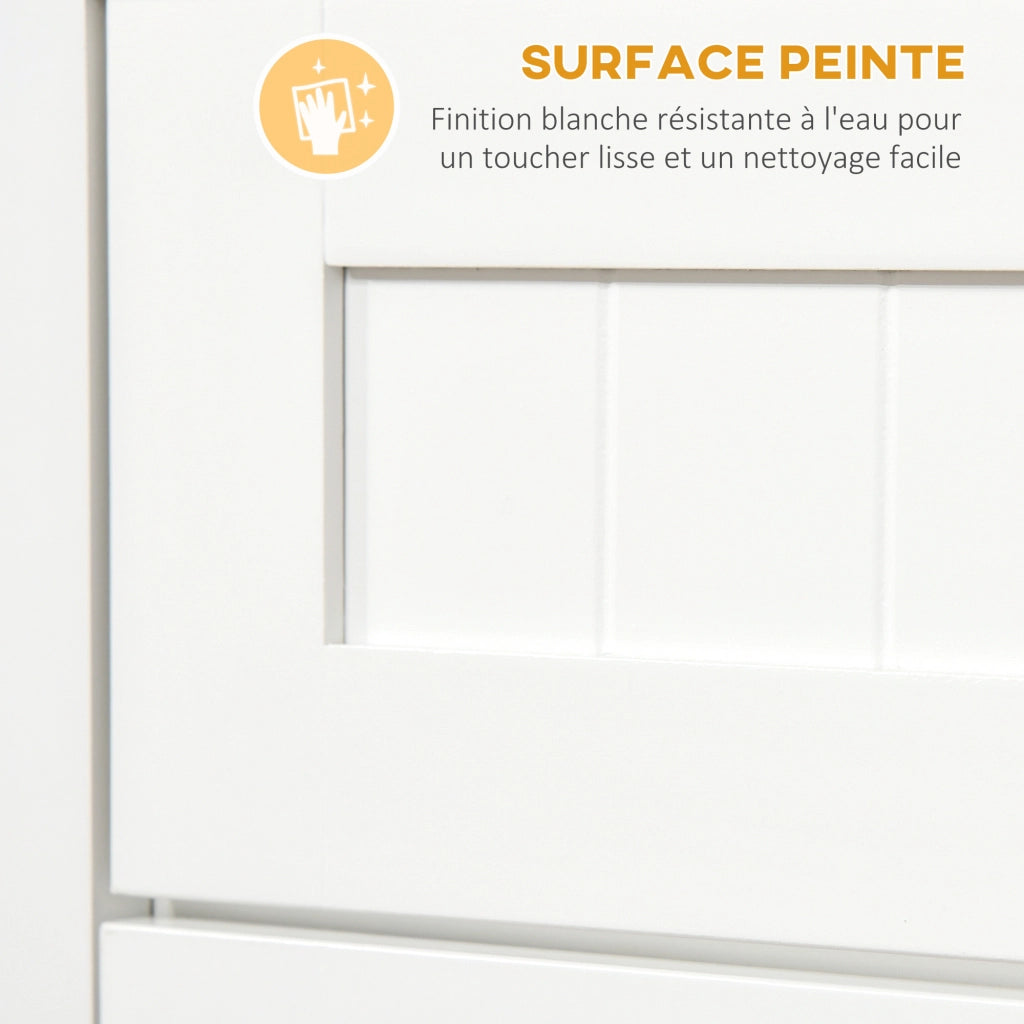 Armadio per microonde da cucina ¨C zephmum ¨C Bianco 60x40x122.5 cm MDF