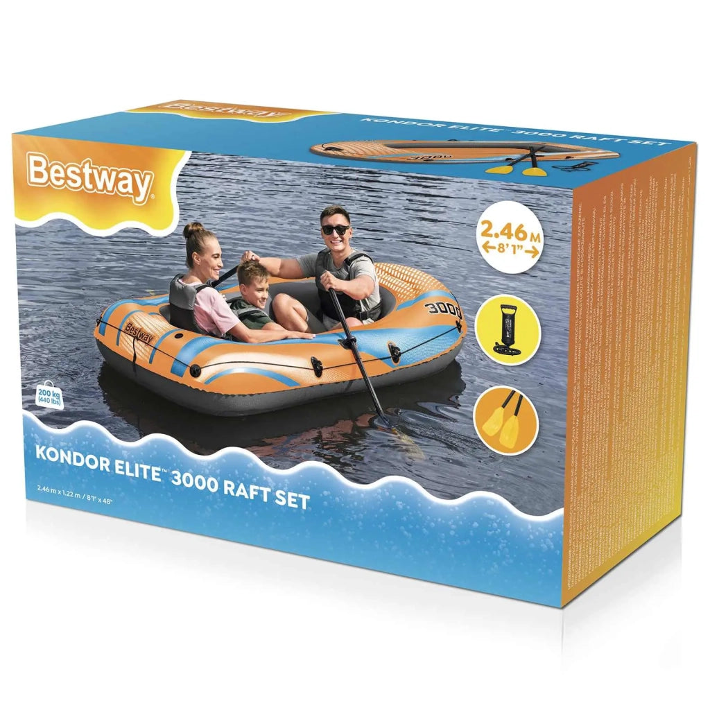 Bestway Gommone gonfiabile Arancione 246 x 122 cm PVC 42035744