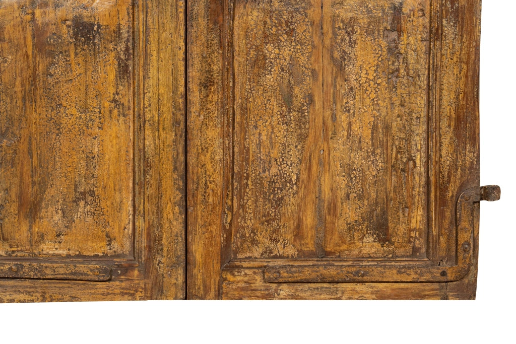Biscottini Porta portone in legno massello e ferro da interno o da esterno vecchia e antica medievale scorrevole