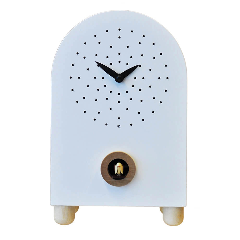 Orologio a Cucù da Appoggio 17X27X11Cm Pirondini Italia Marconi Bianco