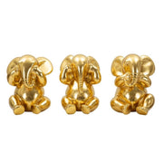 Set elefanti non vedo non sento non parlo 3 pezzi cm diam. 15,5X20,5 - ELEFANTI TRIO