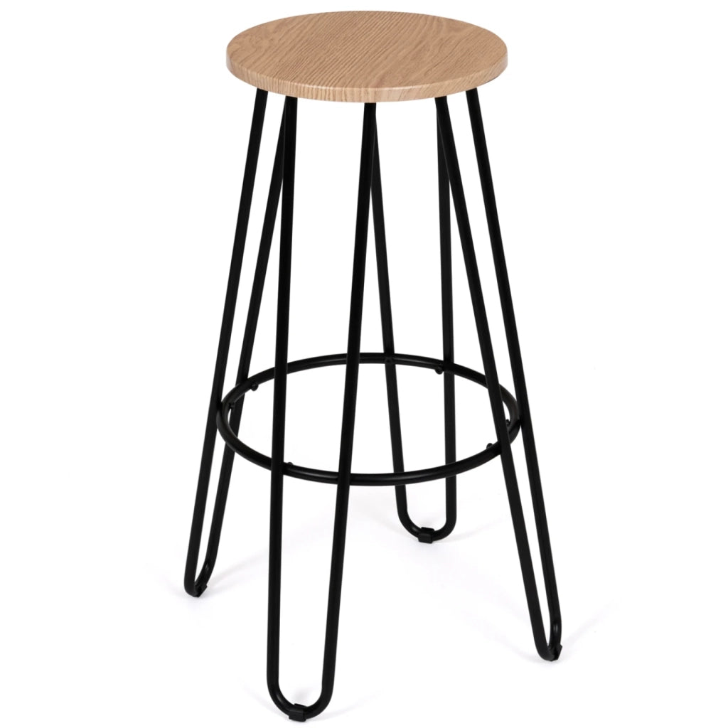 IDMarket - Set di 2 sgabelli da bar, sedile rotondo di design industriale DETROIT