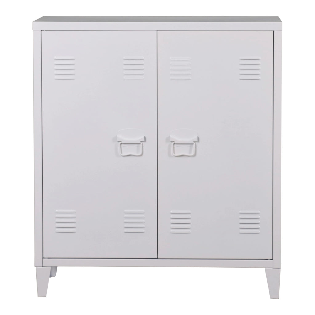 Armadietto da Ufficio Oripää in Acciaio 90 x 80 x 33 cm Bianco [en.casa]