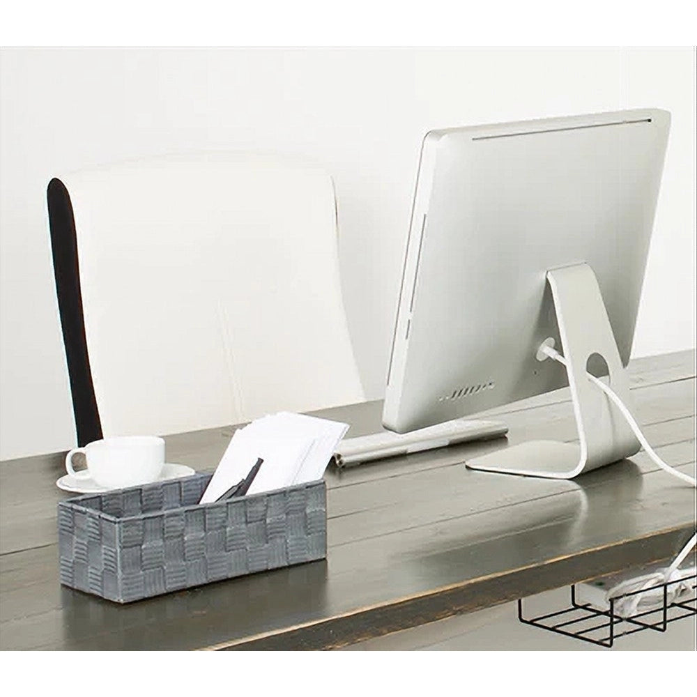 Trade Shop - Set 4pz Contenitori Grigio Scuro Scatola In Tessuto Organizer Portaoggetti 79145 -