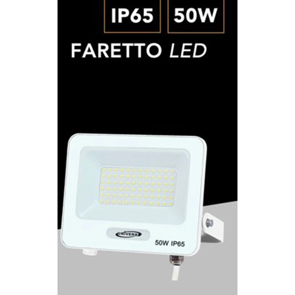 Trade Shop - Faro Proiettore Smd Led Floodlight 50 W Slim Ip65 Luce 3000k 4000k 6500k Ek05-50w - Bianco-bianco Freddo      -