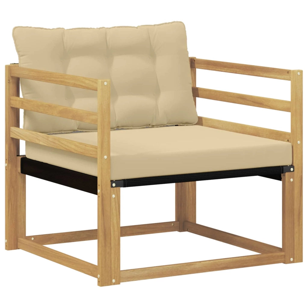 Set di divani da esterno-Sofa da giardino Legno di Acacia Massello e Textilene 386527