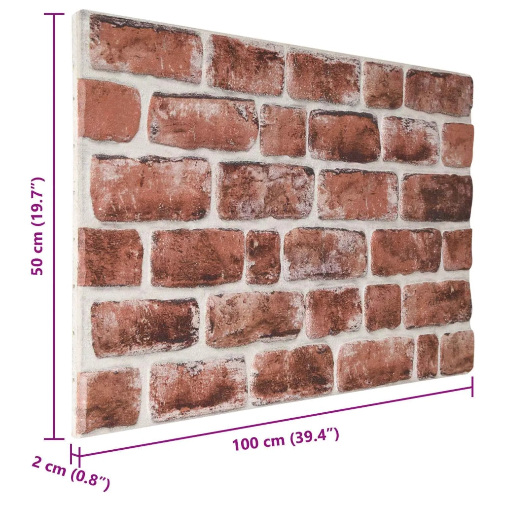 Pannelli da parete 10 pz Marrone scuro e Bianco 100 x 50 cm CFW4922418