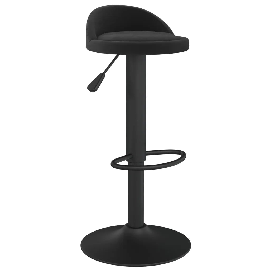 Sgabello da Bar Nero in Velluto 333587