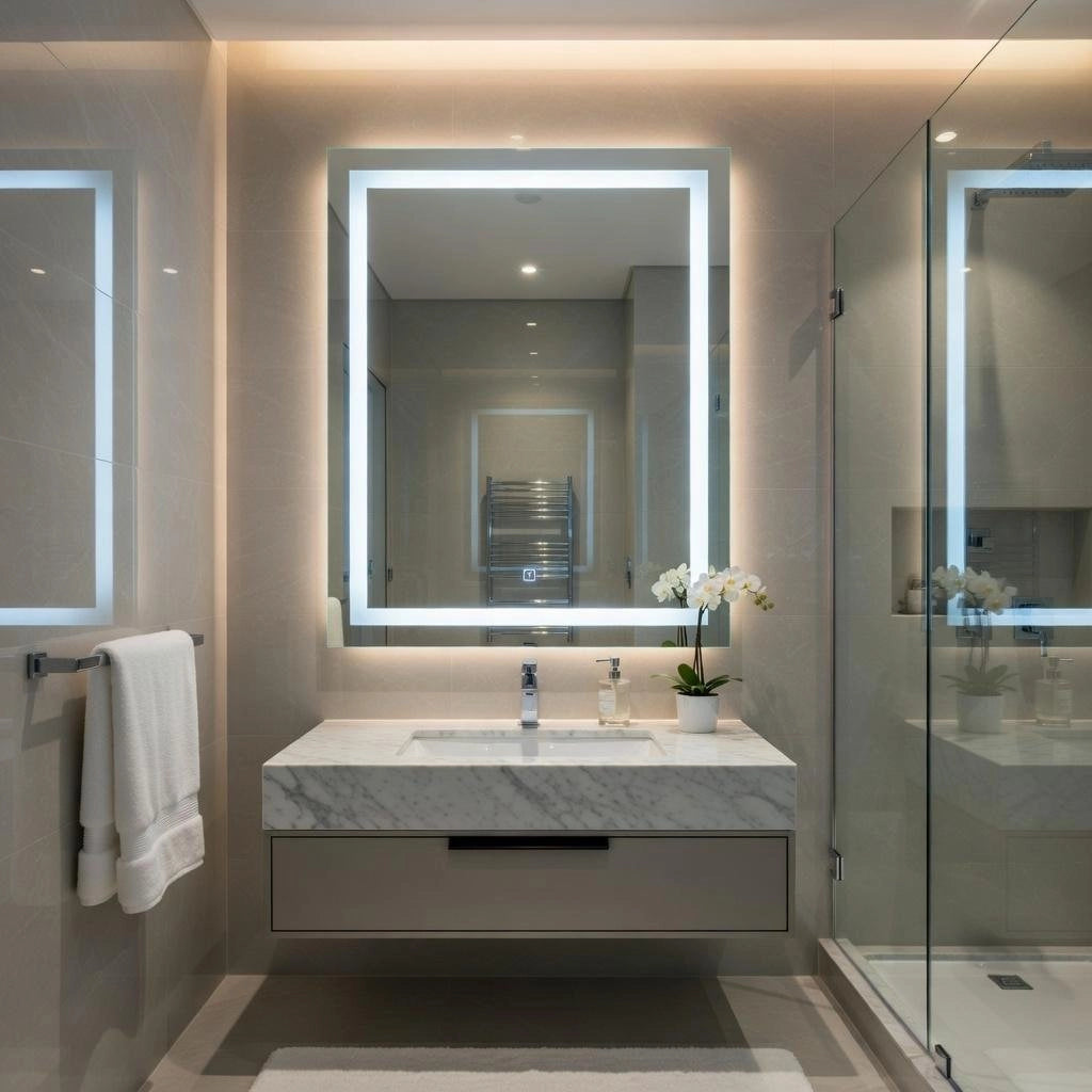 Specchio illuminazione led 60x80 cm mod. AURELIO