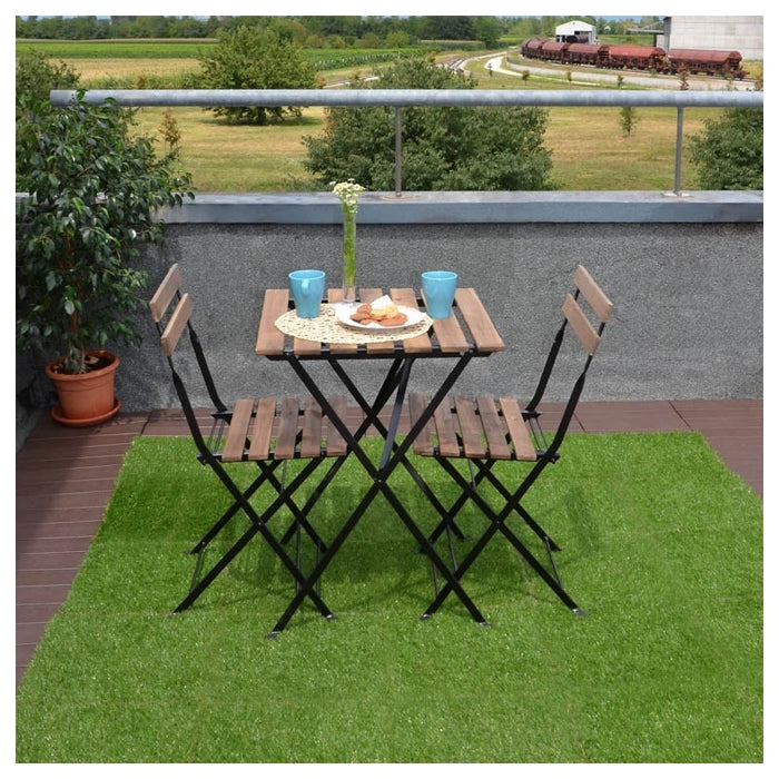 Set 12 Greenplate Piastrelle Modulari in Plastica con Erba Sintetica 37,7 x 37,7 cm