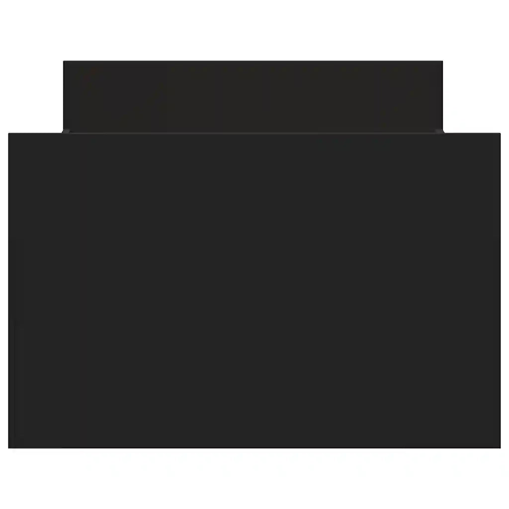Giroletto con Testiera e Pediera Nero 90x200 cm 3203804