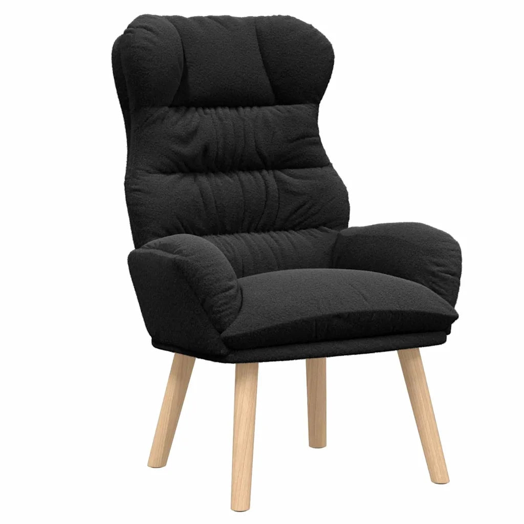 Poltrona | Sedia Relax Nero 69 x 74 x 93 cm Tessuto Sherpa