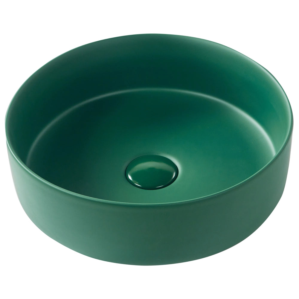 Lavandino da appoggio Verde Ceramica 370 mm Lucido Lavandino da bagno rotondo
