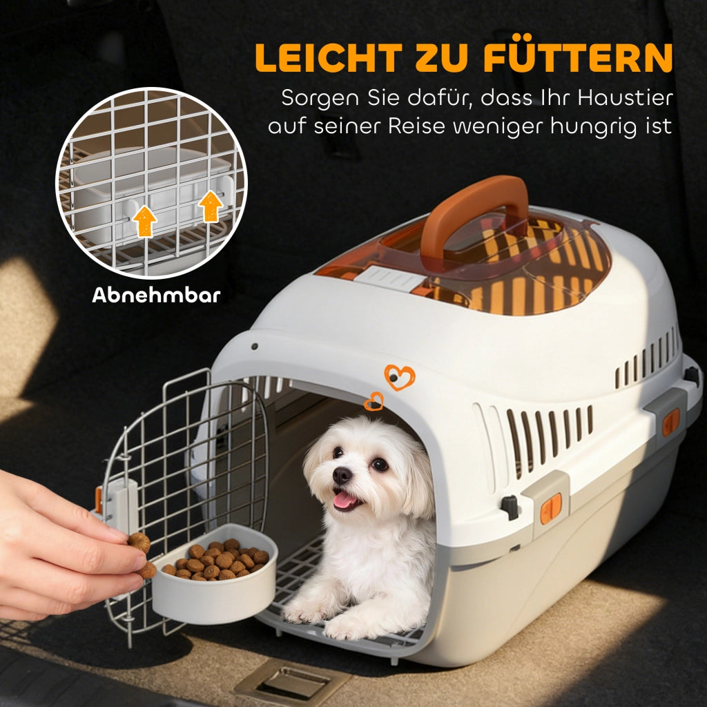 Casetta per animali da trasporto ¨C zephmum ¨C 49x32x31 cm grigio chiaro