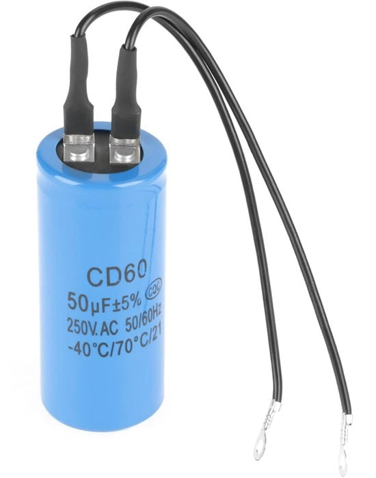 Condensatore - 250V AC - Resistente al calore - Formato compattibile - 50uF - Adatto per motori e compressori - Modello CD60