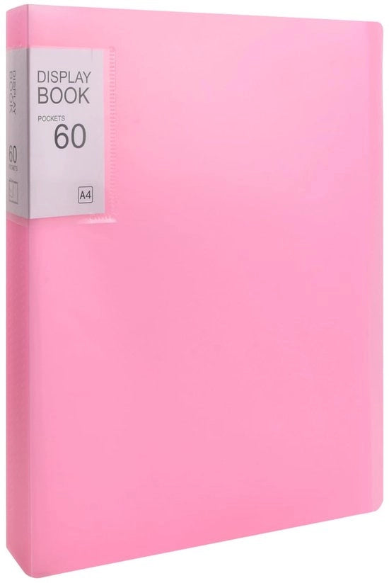Presentazione a 4 pagine con 60 fogli trasparenti, cartellone per presentazioni di musica, rapporti e brochure (rosa)