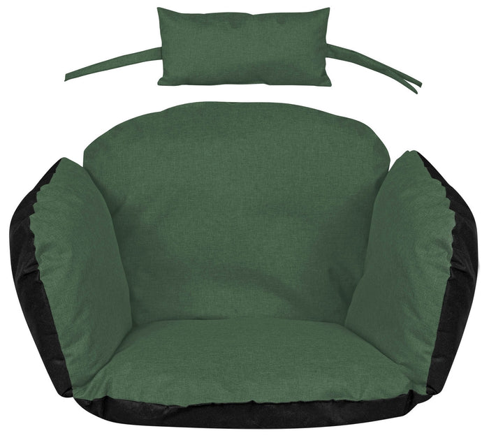 AIO FACTORY Cuscino da giardino impermeabile verde 112x113 cm per sedia sospesa