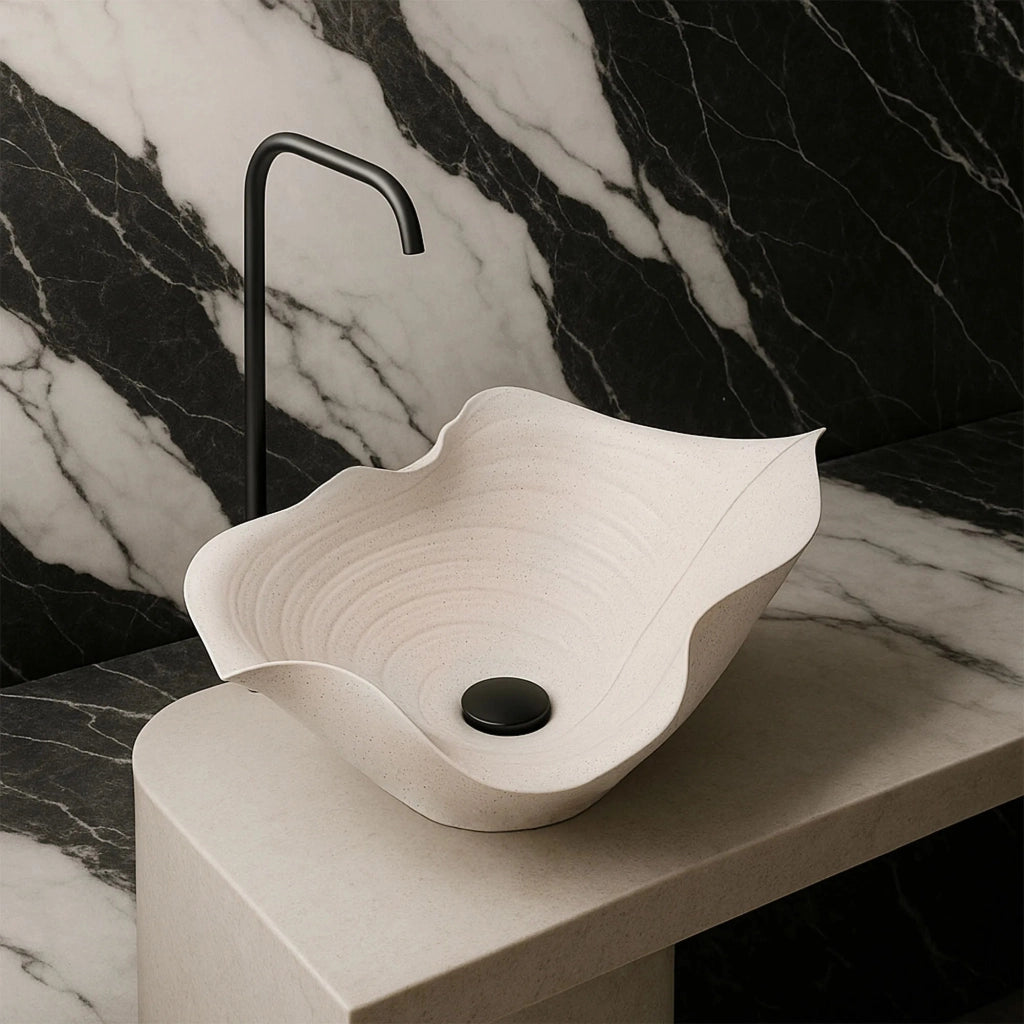 Lavabo Da Appoggio In Ceramica Rea Hm-02 Handmade Art