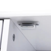 kleankin Mobile da Bagno con 4 Cassetti e Armadietto con Ripiano Regolabile a 3 Altezze, Armadietto da Bagno Salvaspazio con Vernice Ecologica, Anti-Ribaltamento in MDF, 56x30x83cm, Bianco