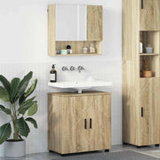 Set di mobili per il bagno con porta 2 pcs Rovere Sonoma 3392935