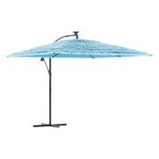 Ombrellone da giardino in poliestere blu 290 x 290 x 238 cm protezione dal sole e dalla pioggia stile outdoor 02_0056382