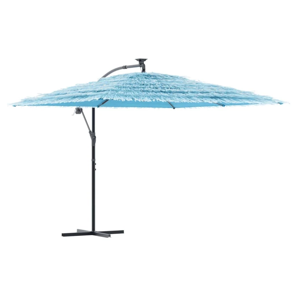 Ombrellone da giardino in poliestere blu 290 x 290 x 238 cm protezione dal sole e dalla pioggia stile outdoor 02_0056382