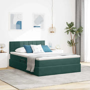 Letto con Contenitore Verde Scuro 140 x 200 cm Velluto 3370764