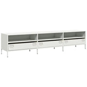 Mobile TV | Armadietto TV | Mobile Porta TV Bianco 202x39x43,5 cm in Acciaio Laminato a Freddo