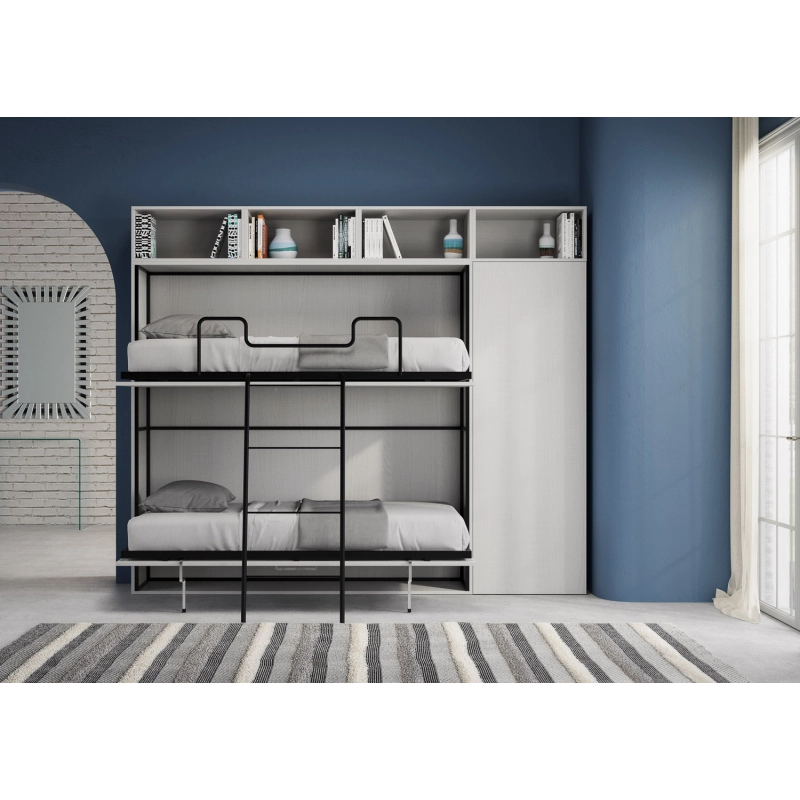 Letto a scomparsa doppio orizzontale Kando composizioni - No,I