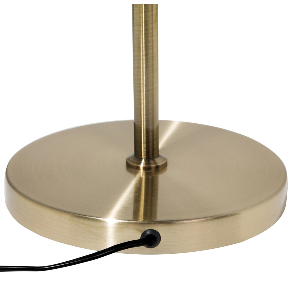 Lampada da terra in metallo dorato 165 cm rotondo aperto con paralume geometrico a bulbo nudo