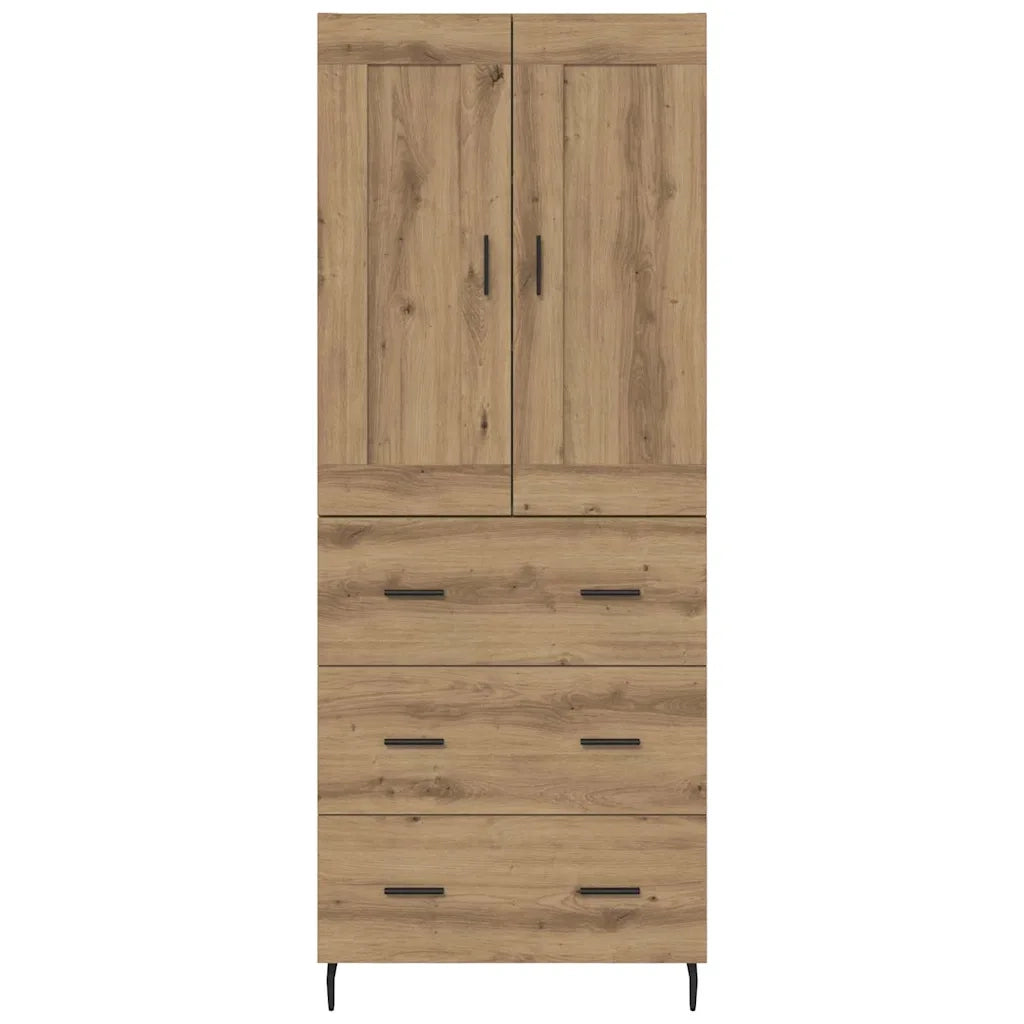 Credenza 2 pcs Rovere artigianale Legno multistrato 3415856