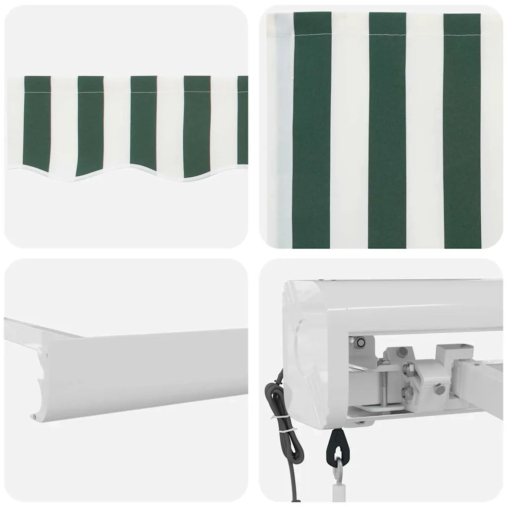 Tenda da Sole Verde e Bianco 350 x 250 x 165 cm 3330478