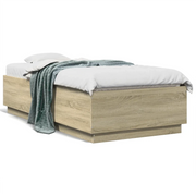 Letto singolo | Letto per adulti | Giroletto Rovere Sonoma 75x190 cm in Legno Multistrato