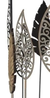 Tavolinetti In Ferro E Legno Foglie Coppia Cm 38X55-33X50