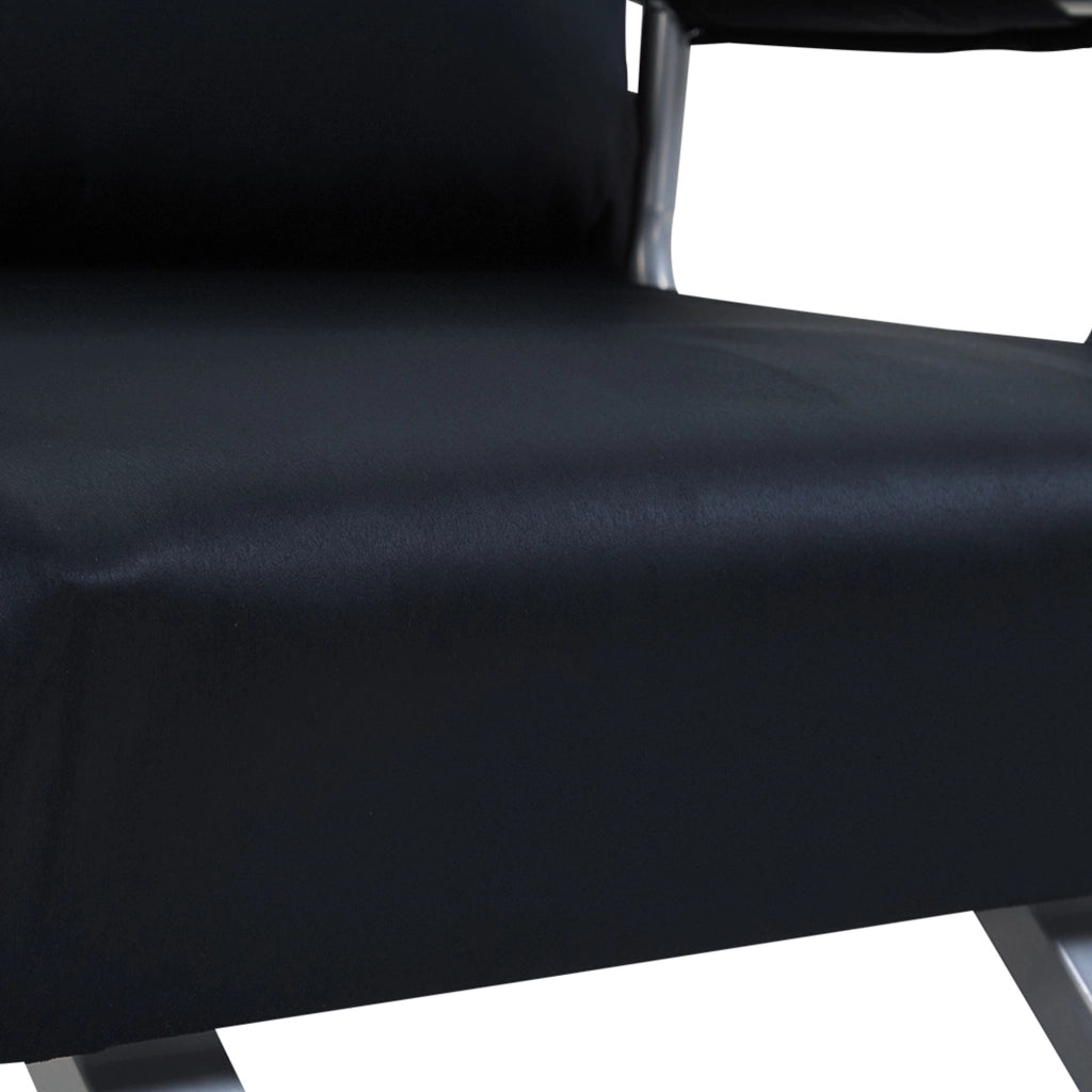 DIVANO LETTO Reclinabile 65x69x80 cm Poliestere Nero