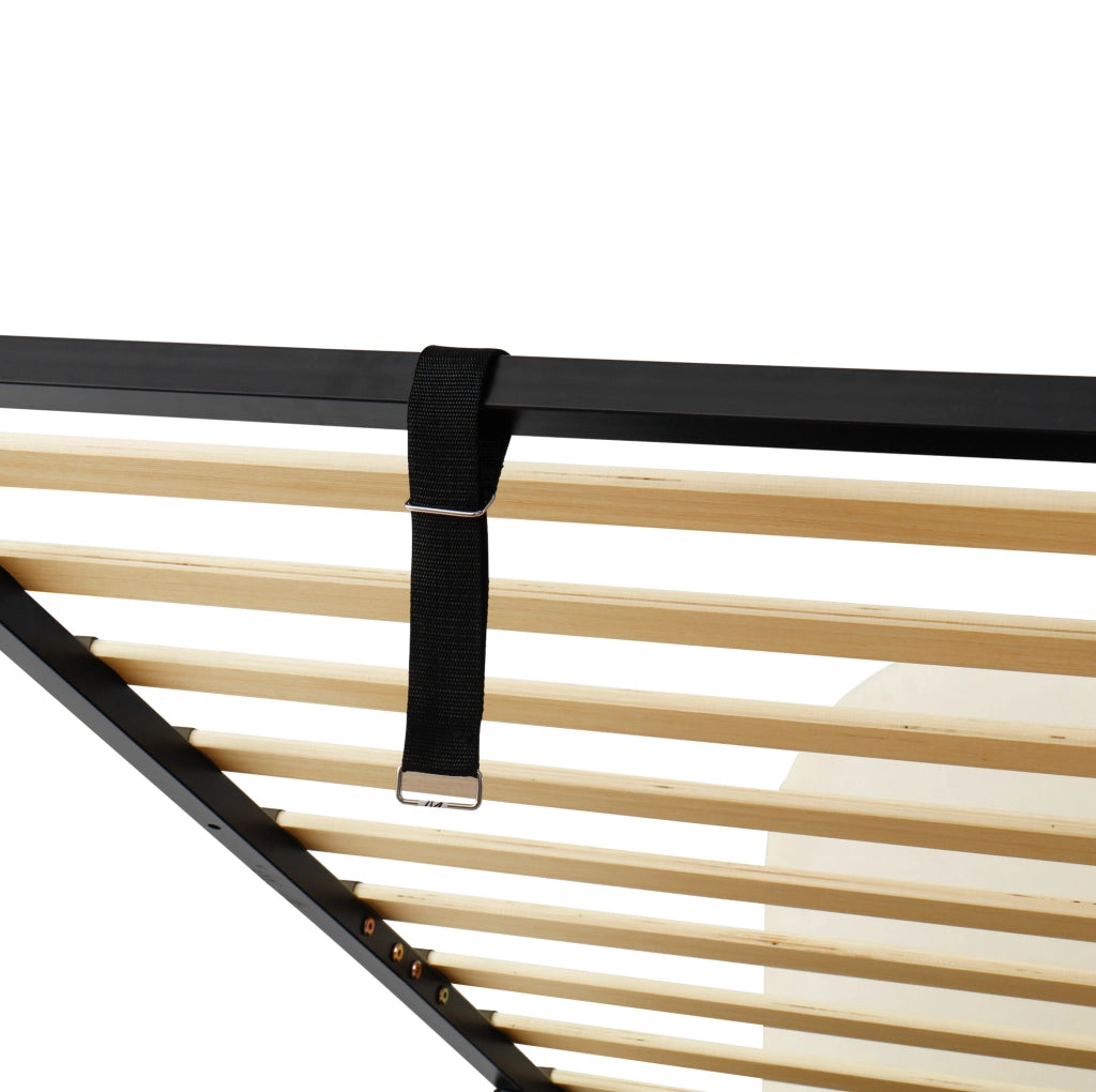 Letto imbottito singolo con contenitore idraulico; testiera imbottita in velluto beige