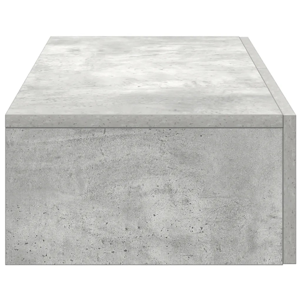Scaffale a Parete con Cassetti Grigio 80x33x17 cm in Truciolato