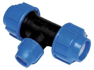 RACCORDO A COMPRESSIONE A T RIDOTTO PN16- - ø mm.40x32x40 - 5 pezzi