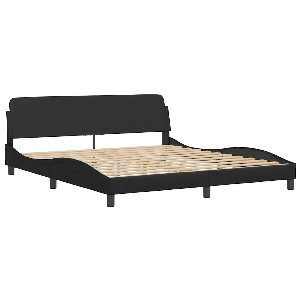 Giroletto senza Materasso Hvar Nero 180x200 cm in Similpelle 3208016