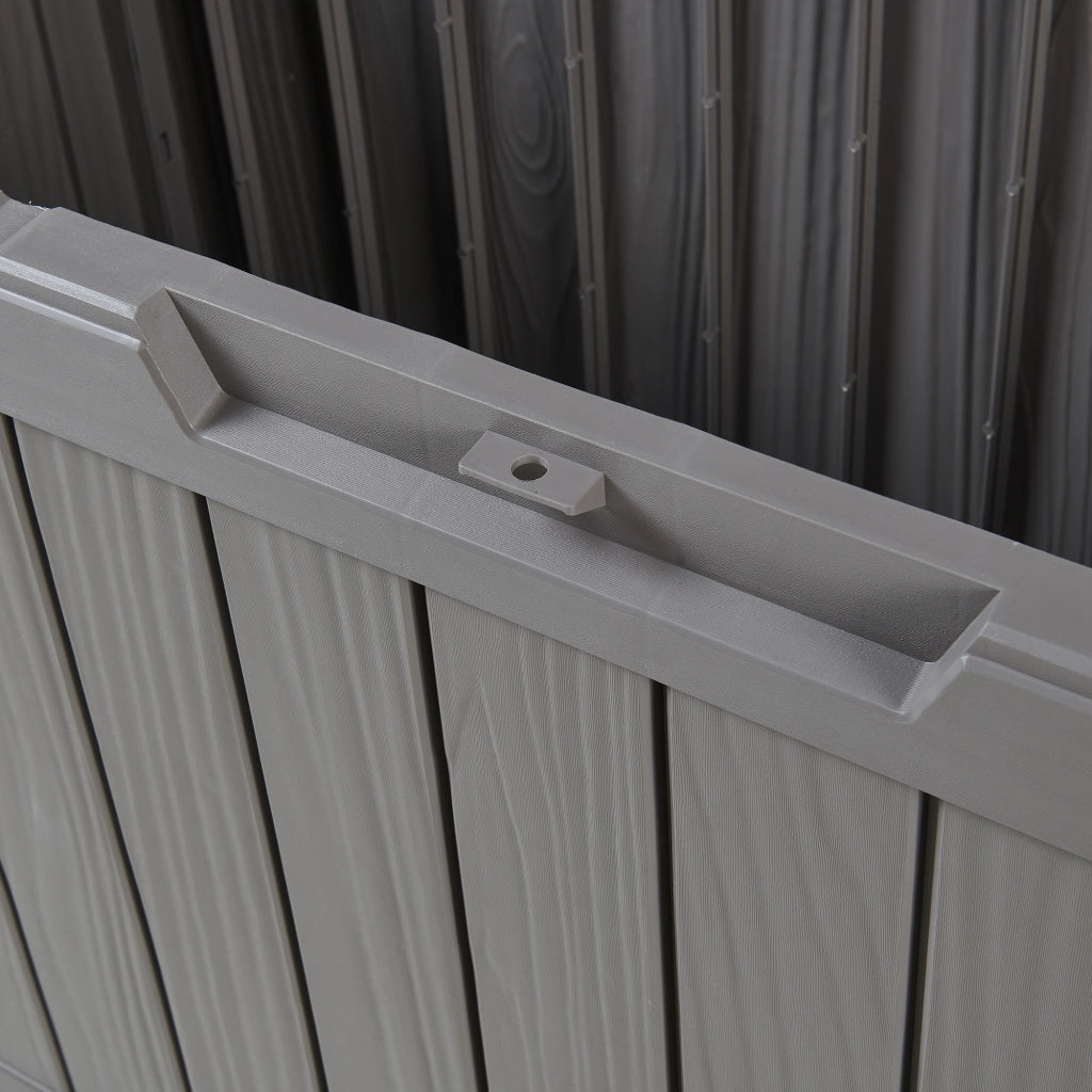Baule da Giardino Vades Contenitore Multiuso 117 x 47 x 59 cm - Grigio Chiaro, Effetto Legno casa.pro