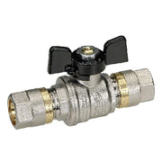 VALVOLA A SFERA ADATTATORE/ADATTATORE CON FARFALLA- 3/4''x20  - DN 20- BUGAT