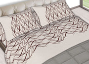 Completo Lenzuola Letto In 100% Cotone Made In Italy Disegni Assortiti C.N - 1 Piazza - Perla Rosso