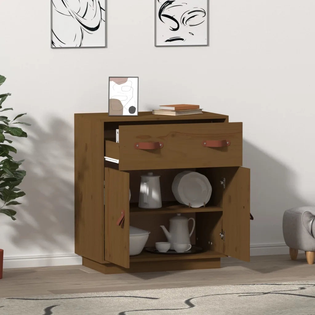 Credenza Miele 65,5x40x75 cm in Legno Massello di Pino cod mxl 25682