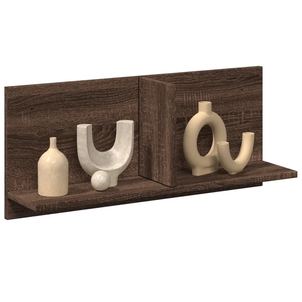 Armadietto a Muro | Mobile a Parete 70x16,5x30 cm Rovere Marrone Legno Multistrato