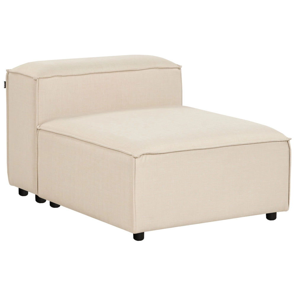 Poltrona modulare  componibile 1 posto sezione divano gambe nere tessuto beige Gambe nere Stile moderno