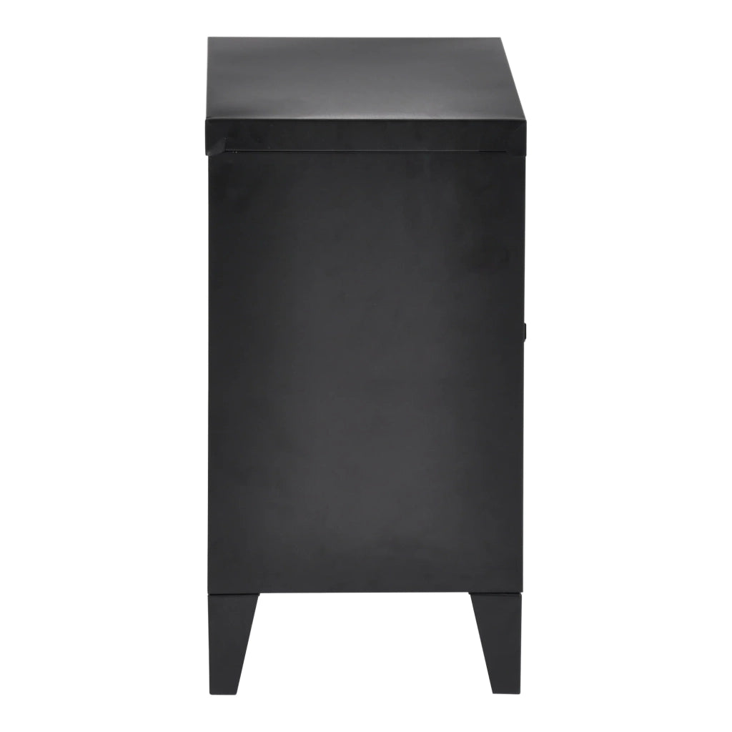 Comodino in acciaio laminato 57 x 40 x 30 cm nero opaco 03_0008684