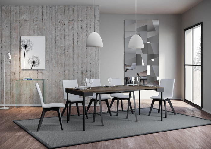 Consolle Allungabile 90-196x40x77 cm in Nobilitato Marrone